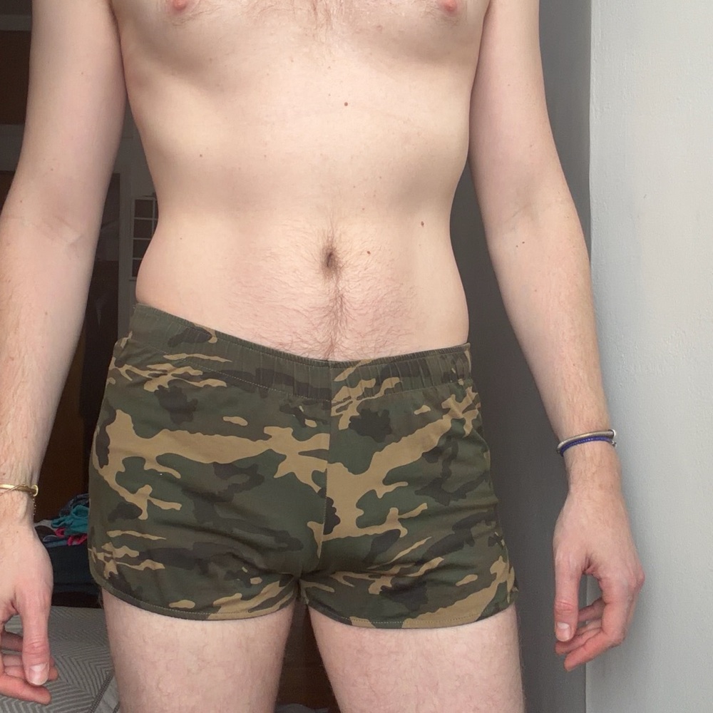 Camo Print Men's Swim Trunks